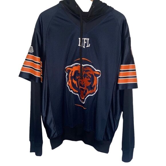 NFL Chicago Bears 2 in 1 jersey/hoodie sweatshirt - Picture 1 of 10